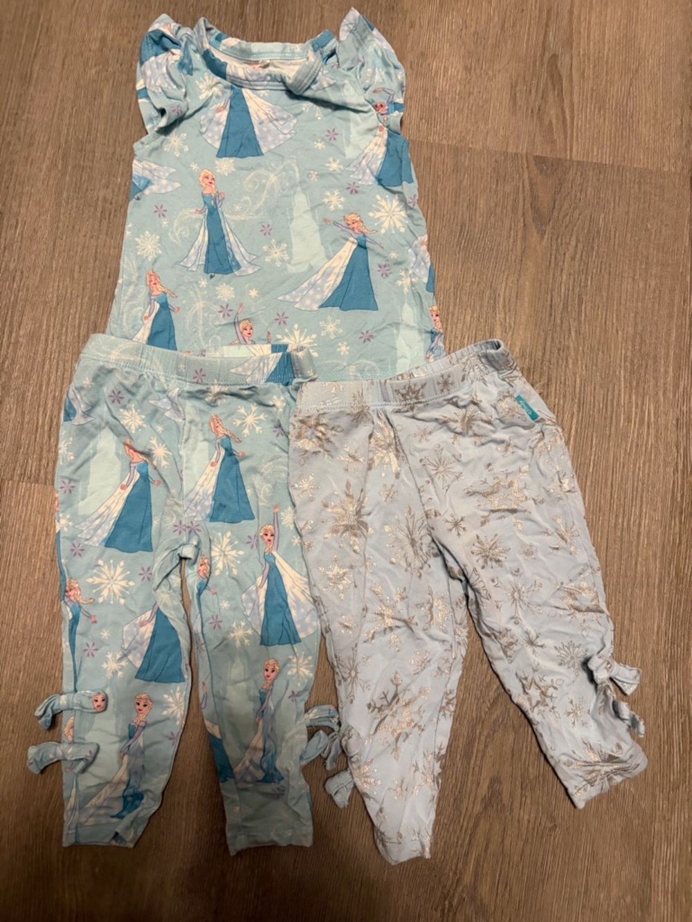 Posh Peanut Disney frozen elsa shirt&bow leggings  set 3-6months
